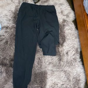 Black sheer joggers